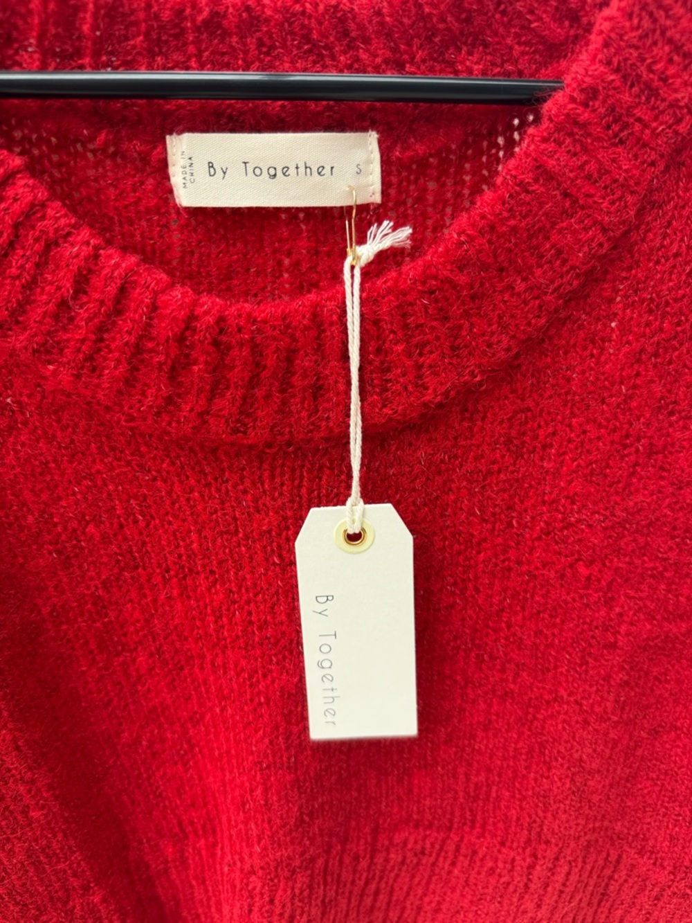 Women’s Red Knit V-Neck Sweater Vest Size Small NWT - Picture 2 of 6